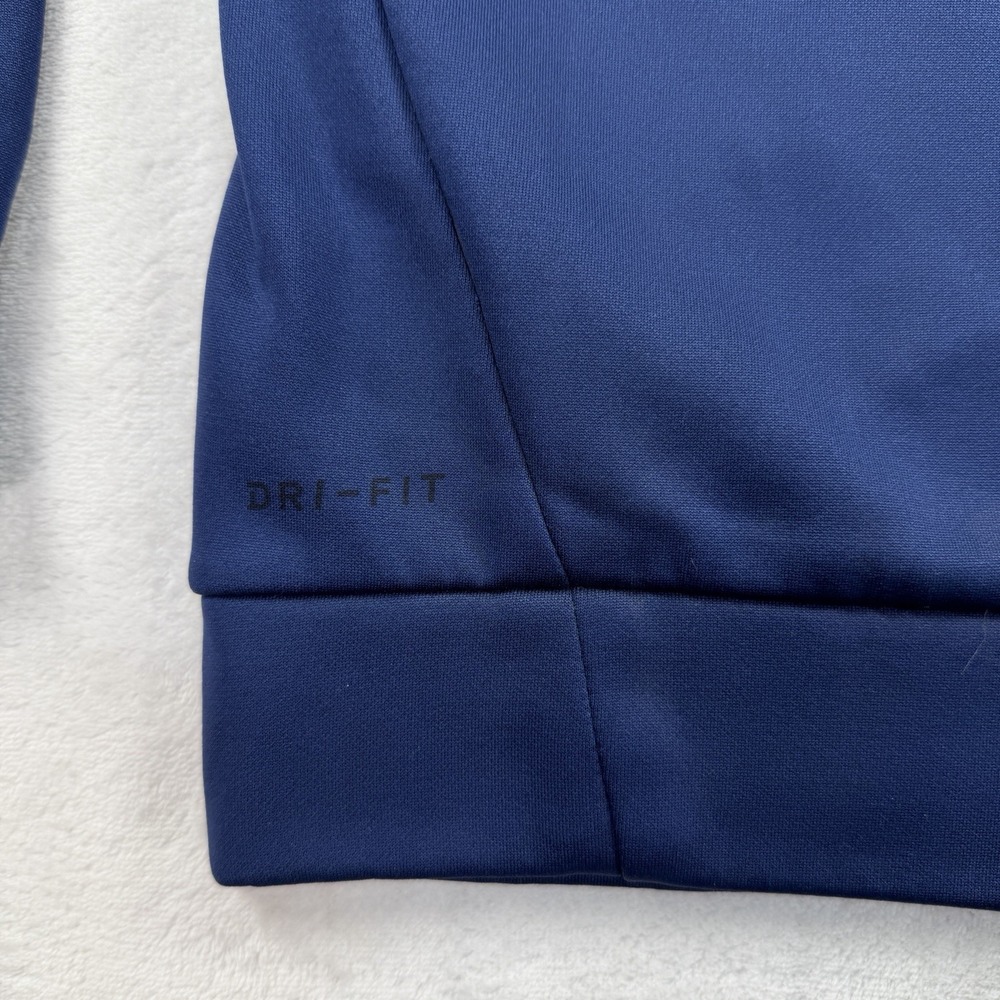 Nike Dri-Fit Quarter Zip Pullover Golf Sweatshirt Jacket Mens M Navy Gym Running - Picture 4 of 9